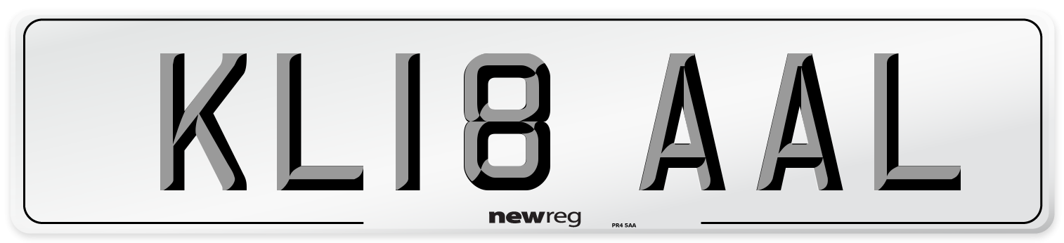 KL18 AAL Number Plate from New Reg
